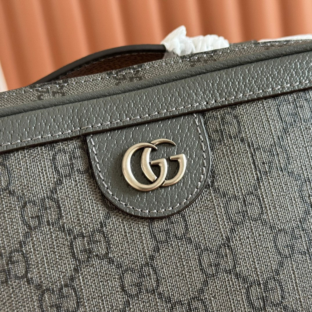GG Ophidia Small Crossbody Bag Dusty Blue  GG Monogram Fabric 272073