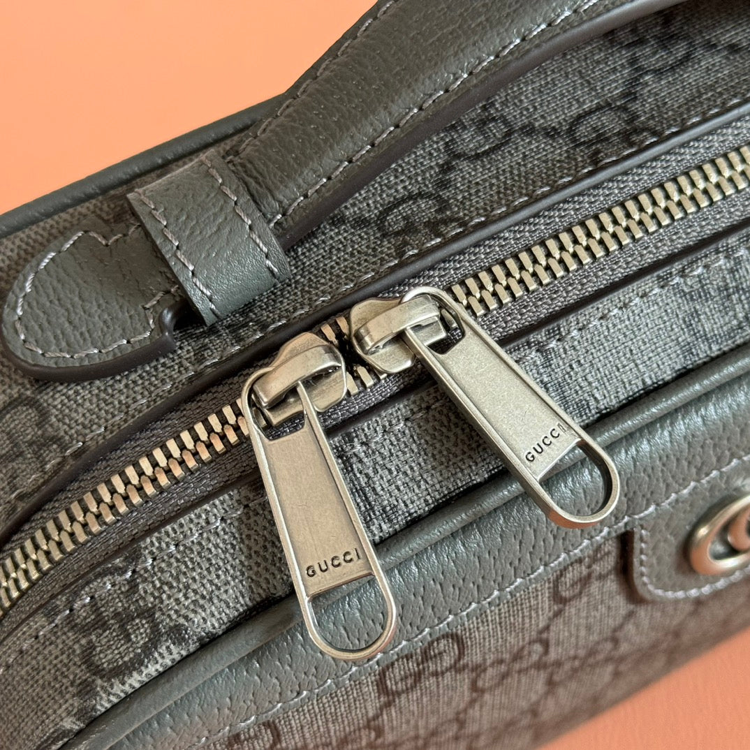 GG Ophidia Small Crossbody Bag Dusty Blue  GG Monogram Fabric 272073