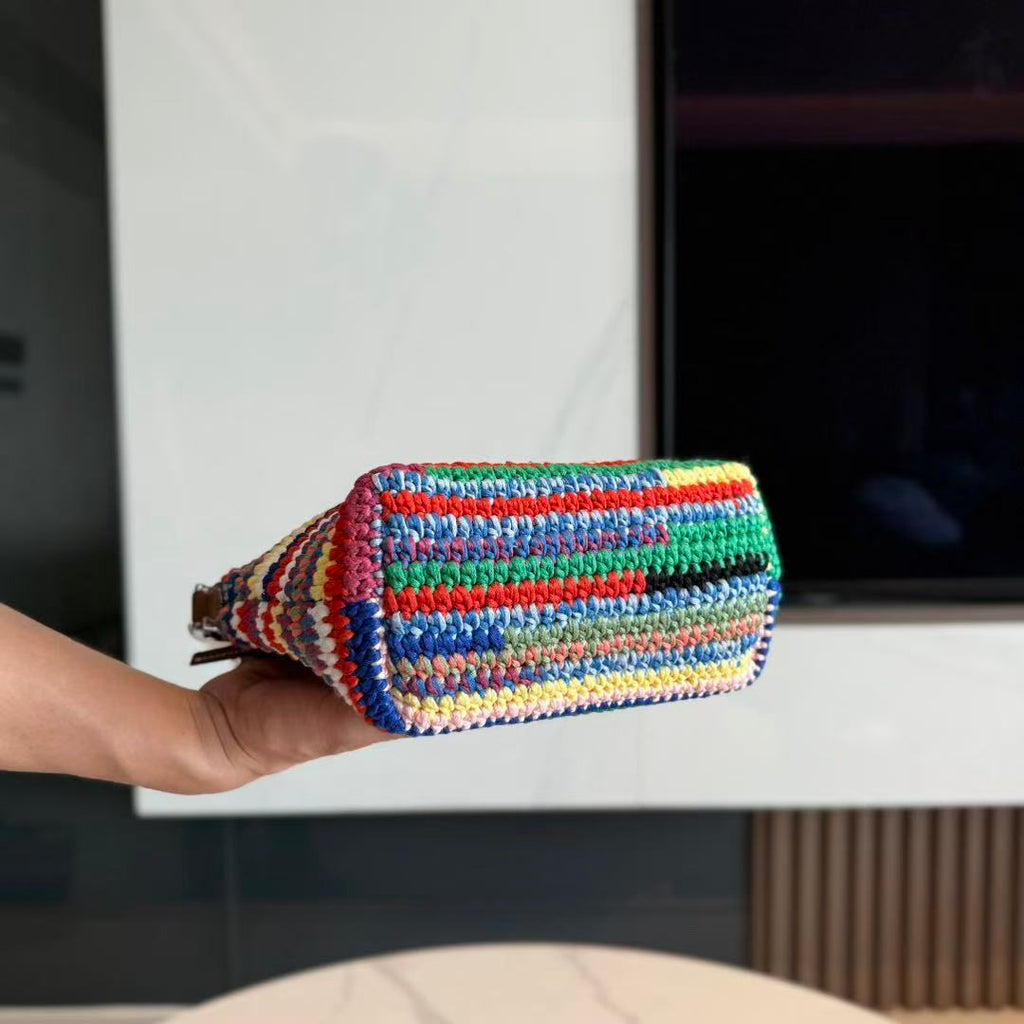 Miumiu Crochet Pouch Multicolor Cotton