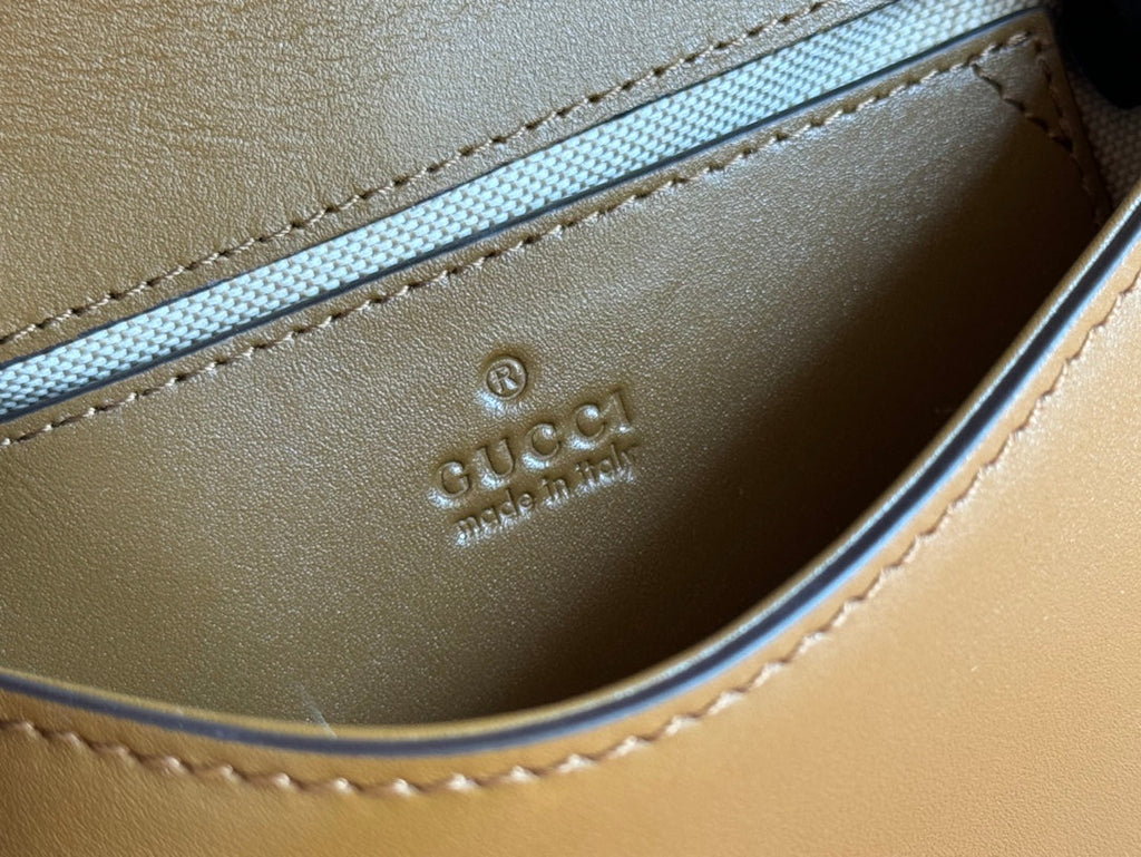 Gucci Blondie Handbag Brown Suede And Calfskin 272174