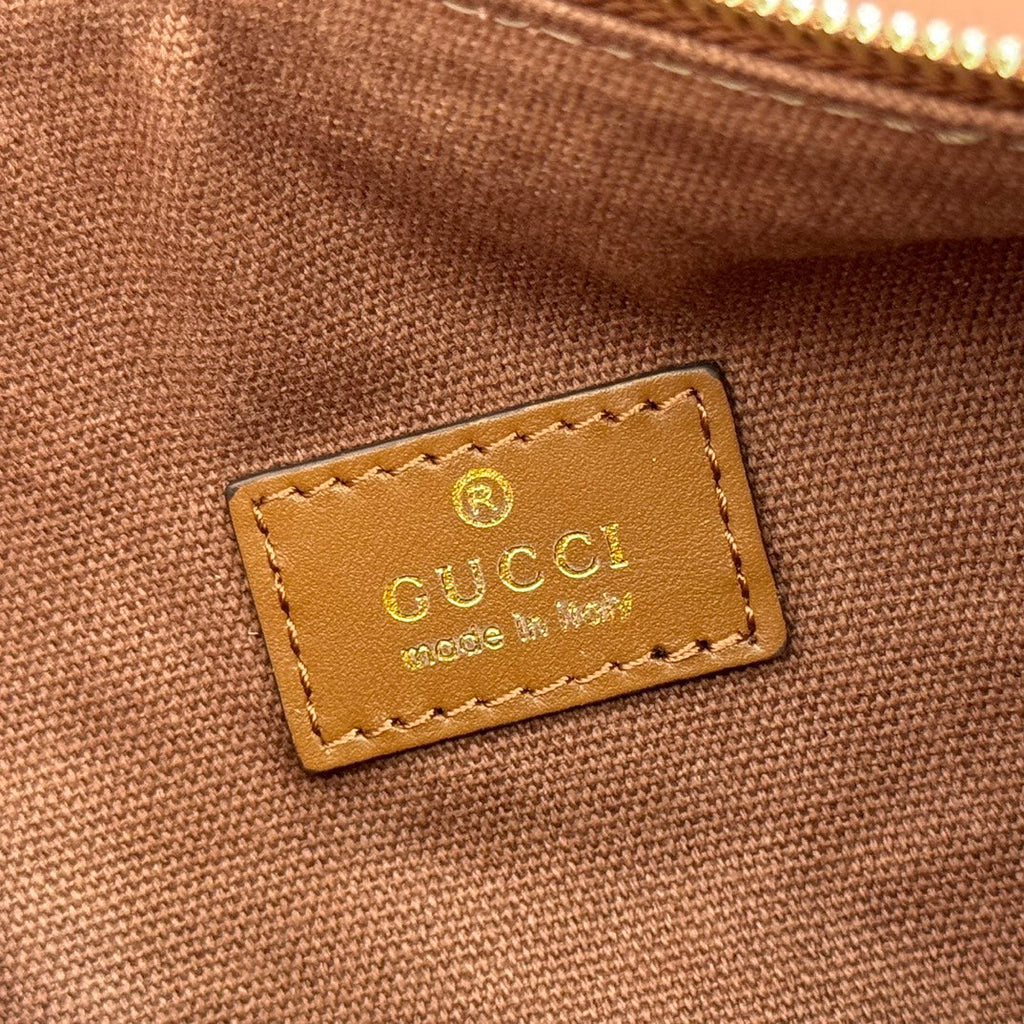 Gucci monogram handbag 20 dark brown suede 271907