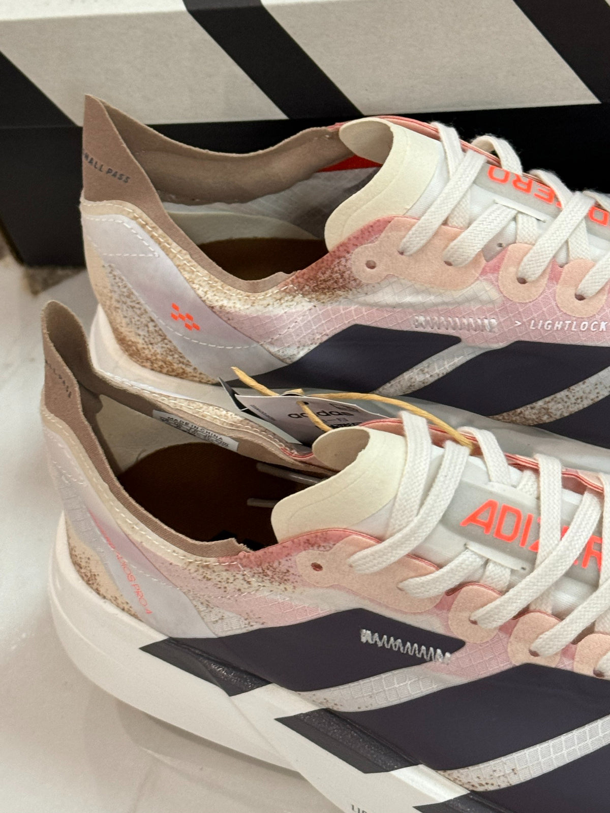 Adidas Adizero Adios Pro 4 Running Shoes (Pink/Beige Gradient)