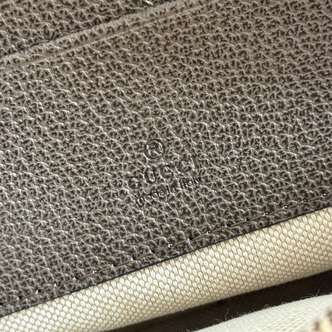 Gucci Ophidia Mini Handbag Beige Brown Canvas Leather 272065