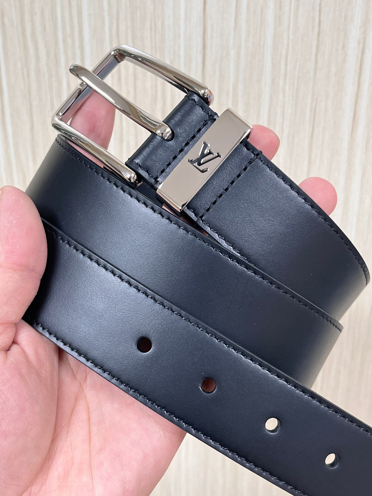 Louis Vuitton Pont Neuf 35MM Belt Smooth Leather Black