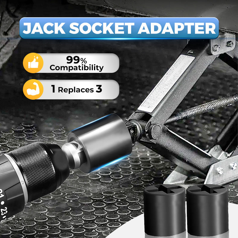 🔧 50% OFF NOW ! ⚡ Universal Jack Socket Adapter – Drill-Powered, Heavy-Duty Steel & Universal Fit Design 🚗