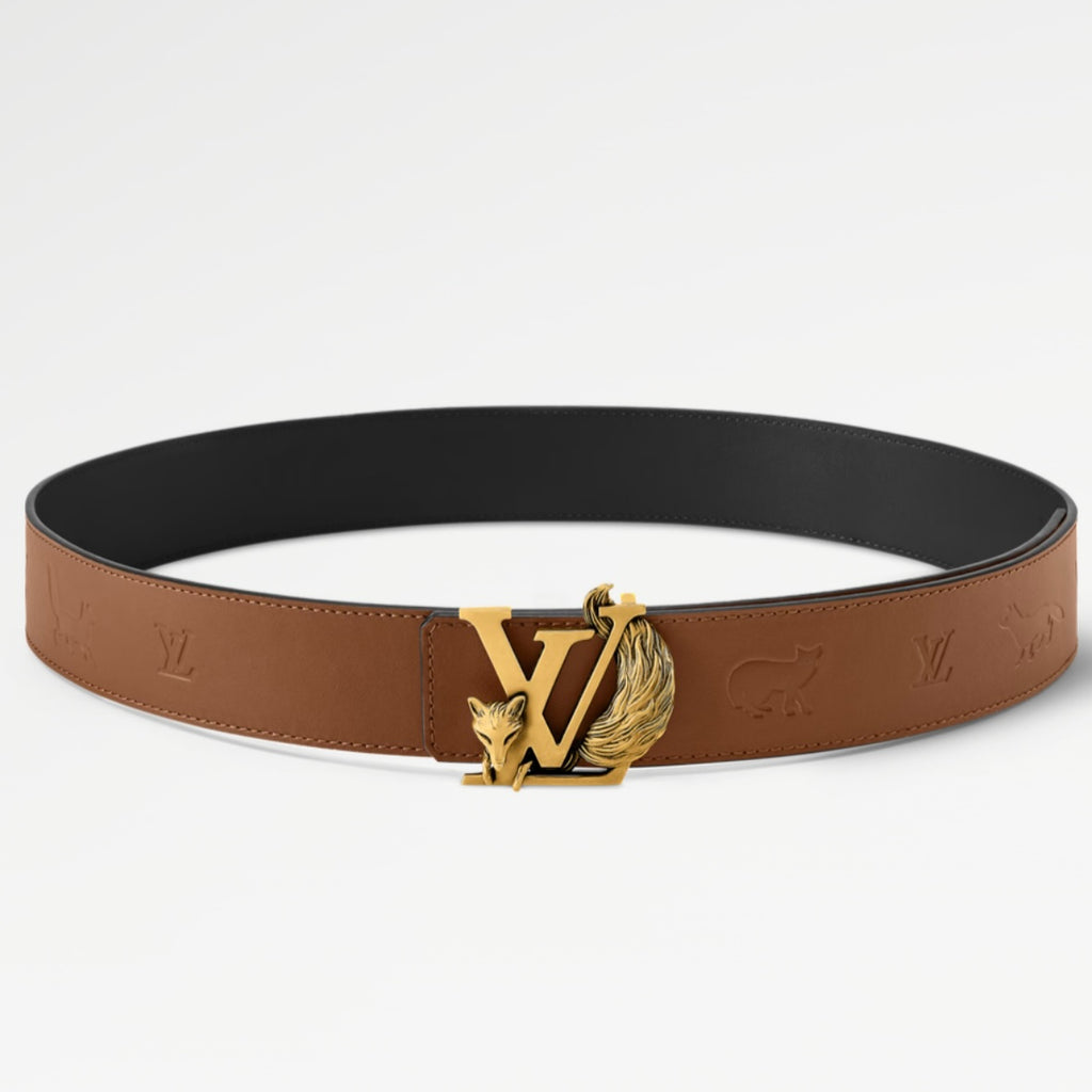 Louis Vuitton LV Initials Fox 40MM Reversible Belt Brown