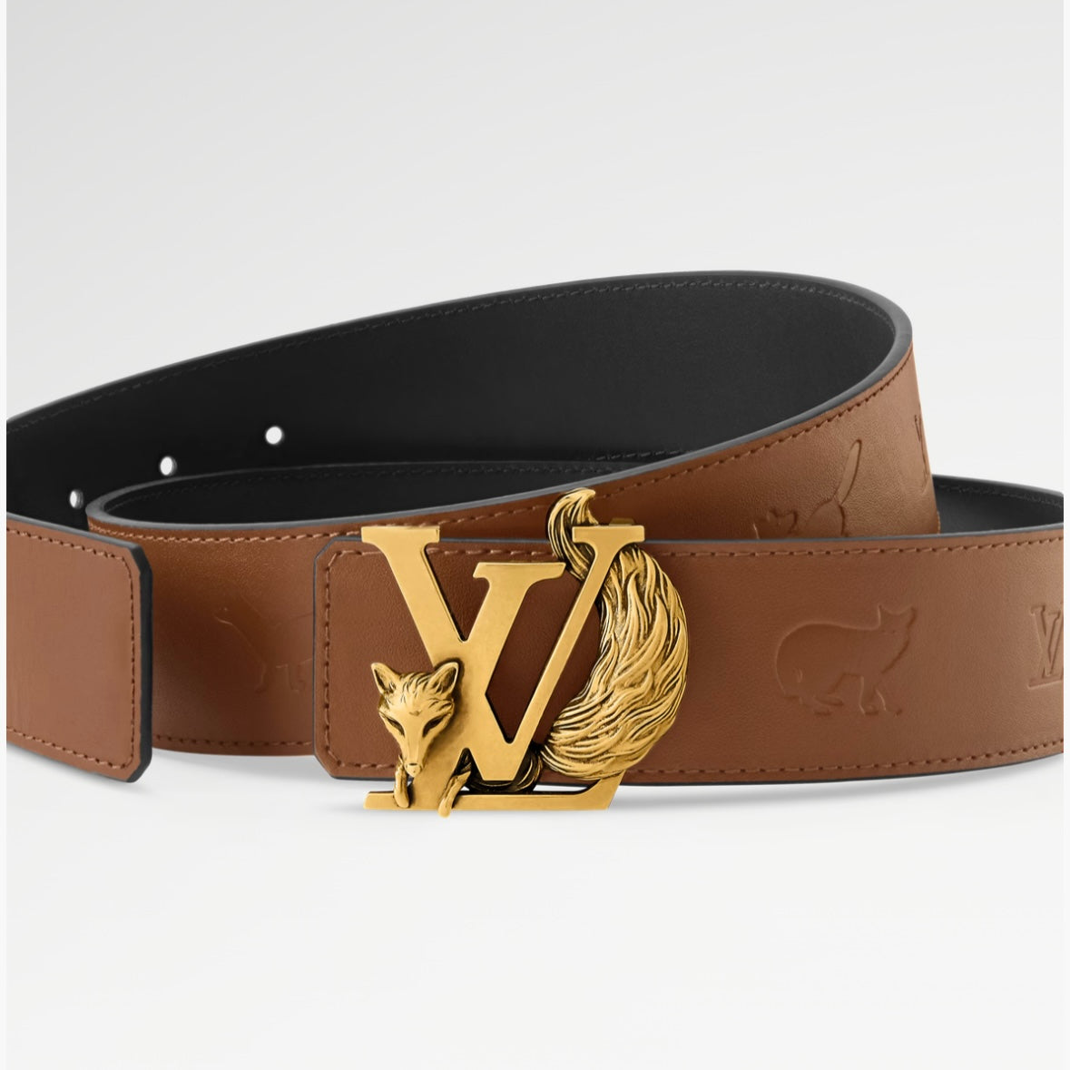 Louis Vuitton LV Initials Fox 40MM Reversible Belt Brown