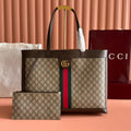 Gucci Ophidia GG Supreme Tote Bag 44cm Brown Beige Canvas 273715
