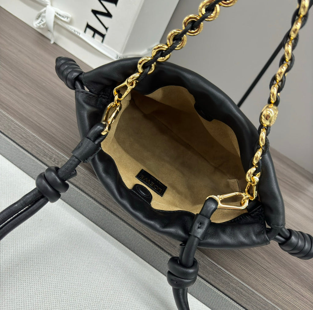 Loewe Flamenco Purse 23 Black Lambskin Ghw