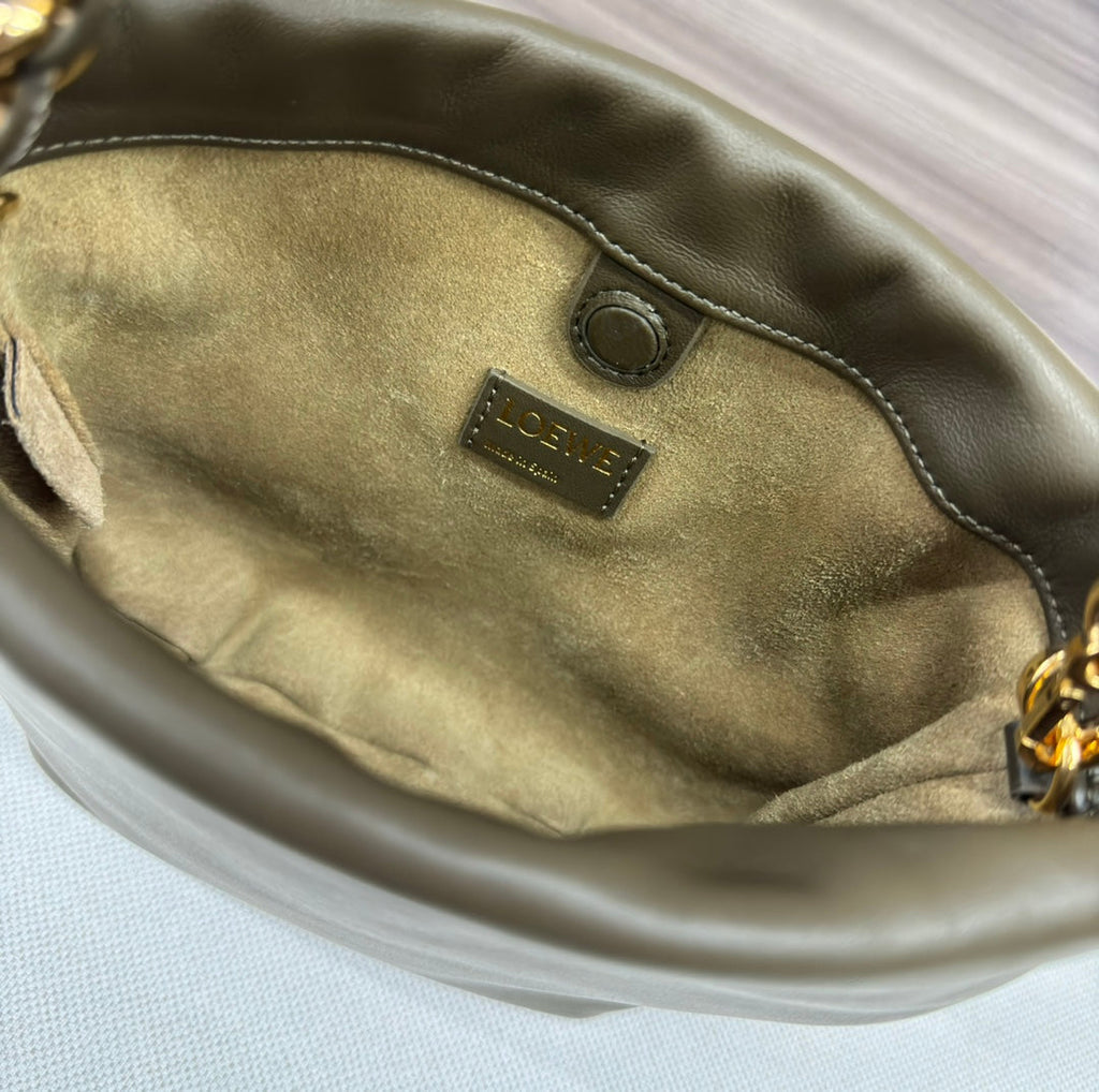Loewe Flamenco Purse 23 Olive Lambskin Ghw