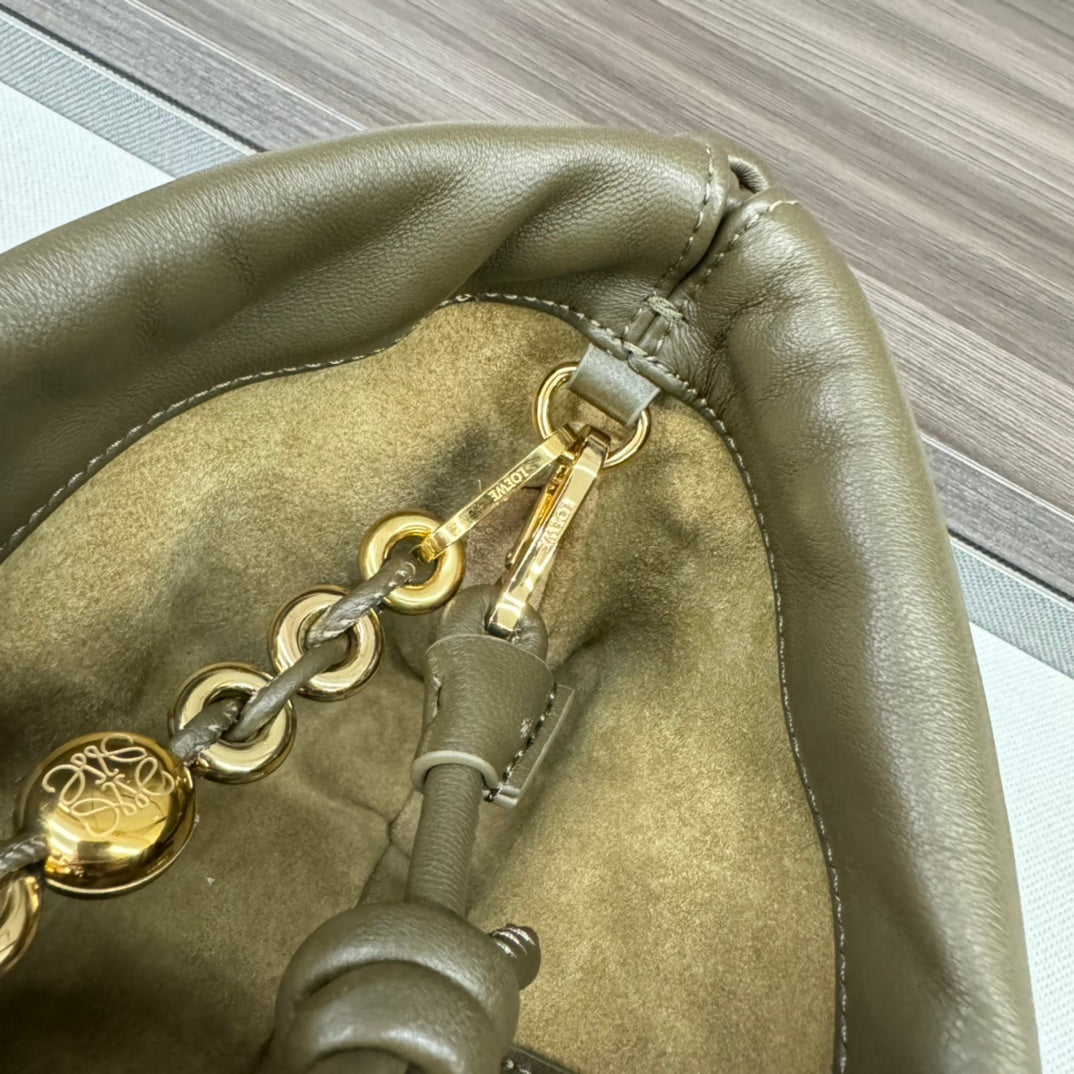Loewe Flamenco Purse 23 Olive Lambskin Ghw