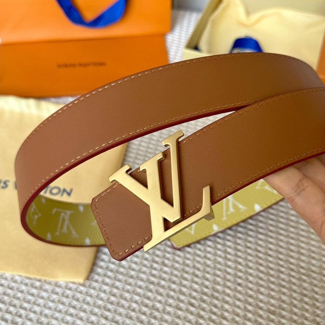 Louis Vuitton LV Initiales 40mm Reversible Belt Monogram Yellow