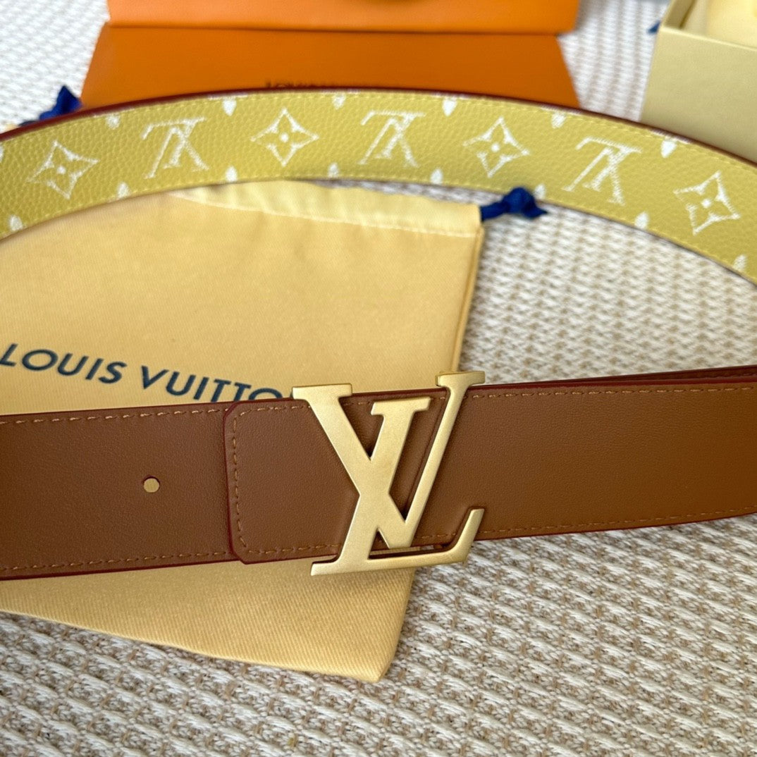 Louis Vuitton LV Initiales 40mm Reversible Belt Monogram Yellow