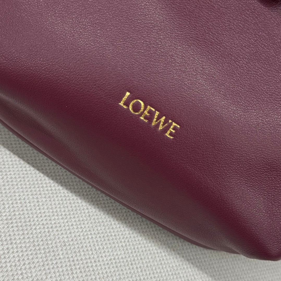 Loewe Flamenco Purse 23 Burgundy Lambskin Ghw