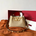 Valentino Spring and Summer Tote Bag Beige Raffia 552570