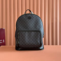 Gucci Interlocking G Backpack in Black GG Supreme Canvas Leather 273684
