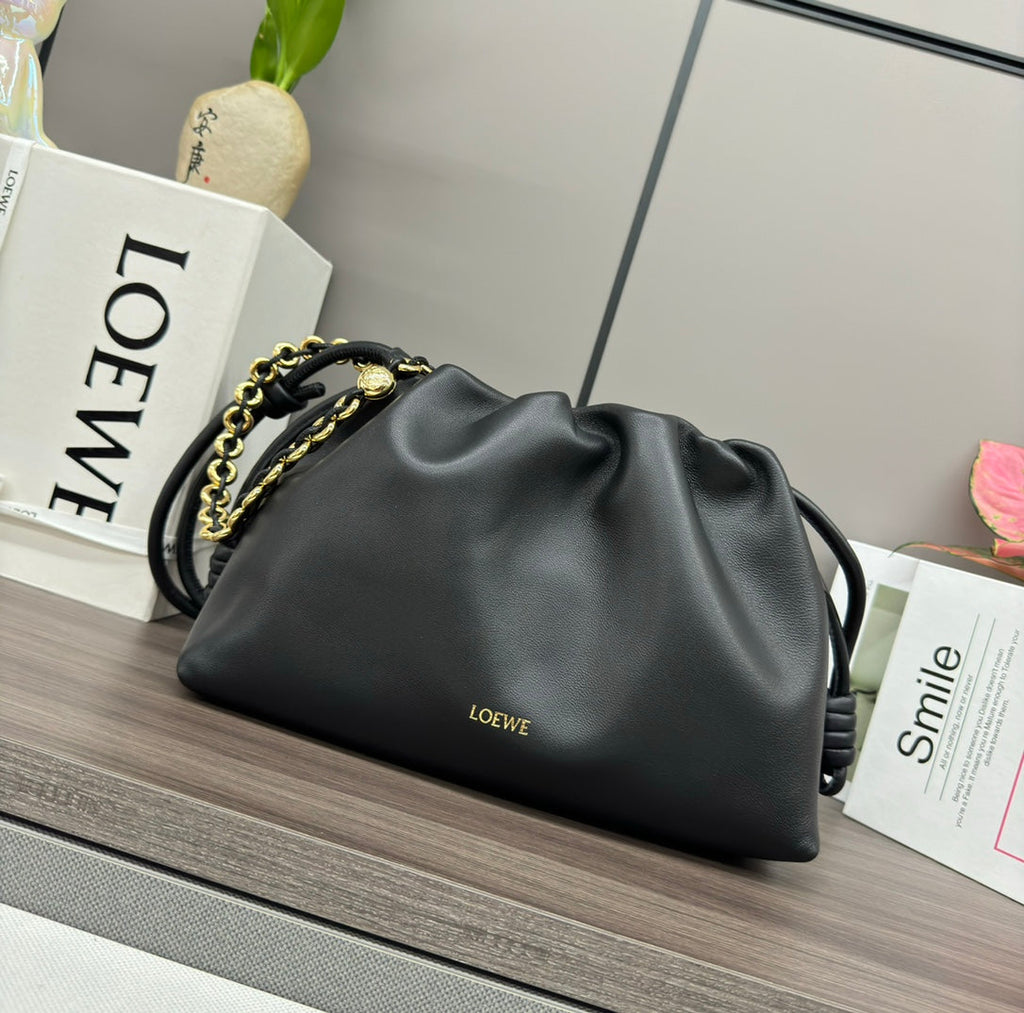 Loewe Flamenco Purse 30 Black Lambskin Ghw