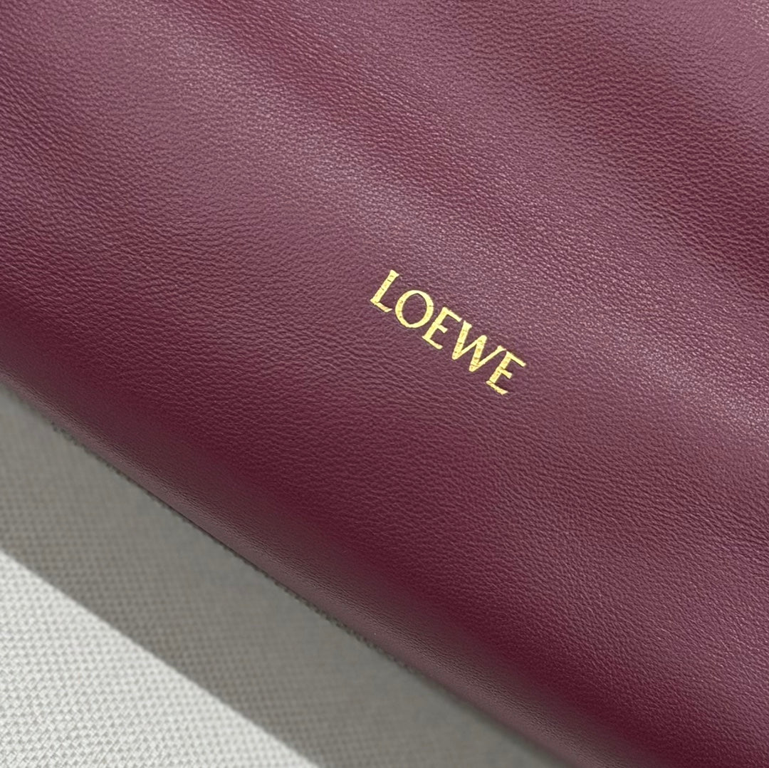 Loewe Flamenco Purse 30 Burgundy Lambskin Ghw
