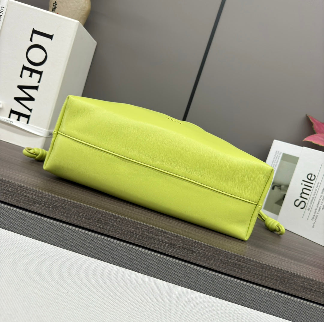 Loewe Flamenco Purse 30 Lime Lambskin Ghw