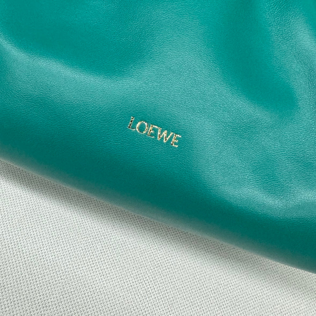 Loewe Flamenco Purse 30 Turquoise Blue Lambskin Ghw
