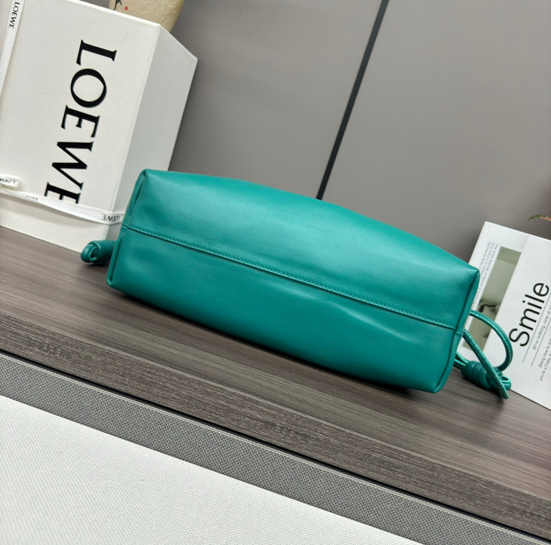 Loewe Flamenco Purse 30 Turquoise Blue Lambskin Ghw