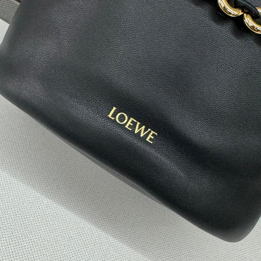 Loewe Flamenco Purse Bucket 32 Black Lambskin Ghw