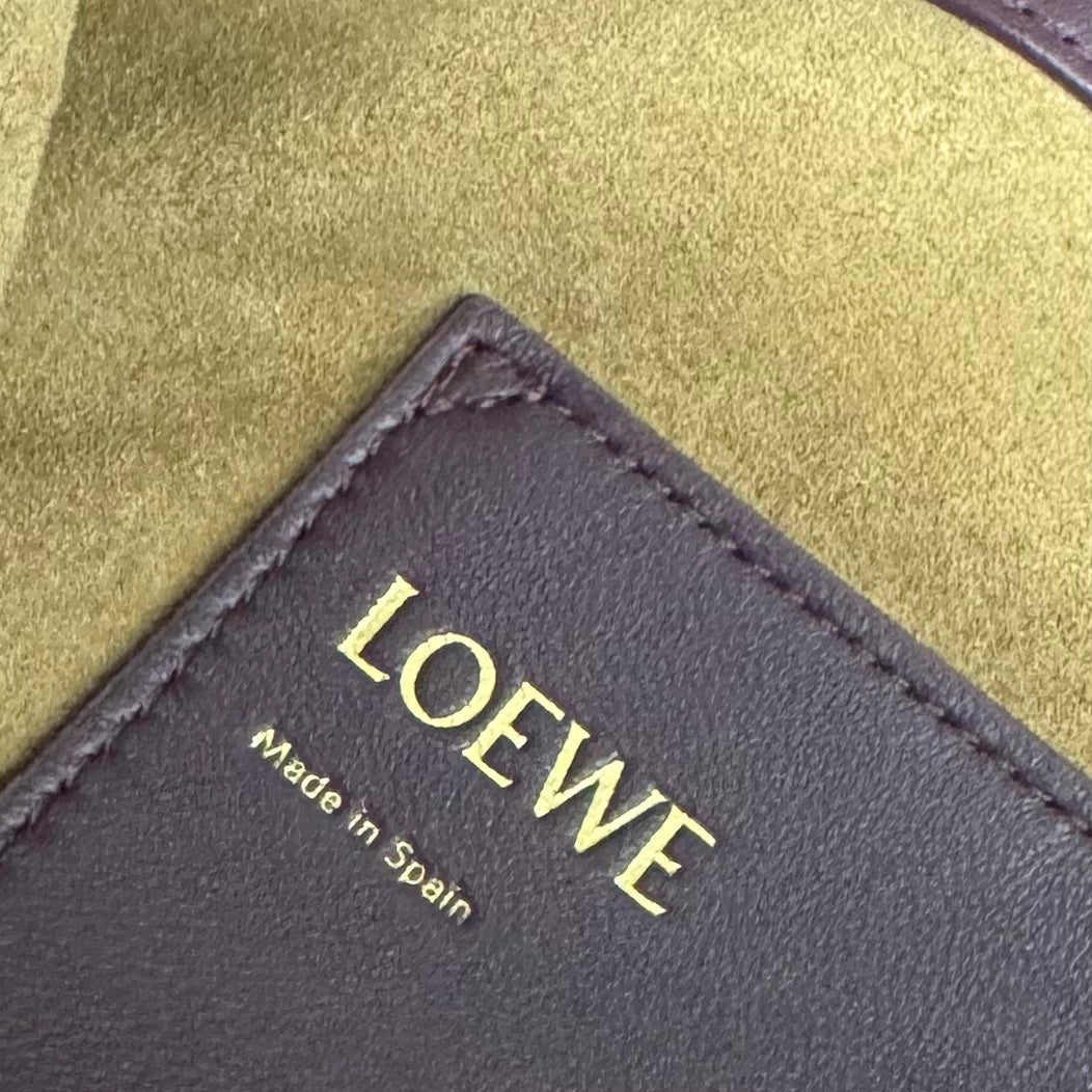 Loewe Flamenco Purse Bucket 32 Dark Burgundy Lambskin Ghw