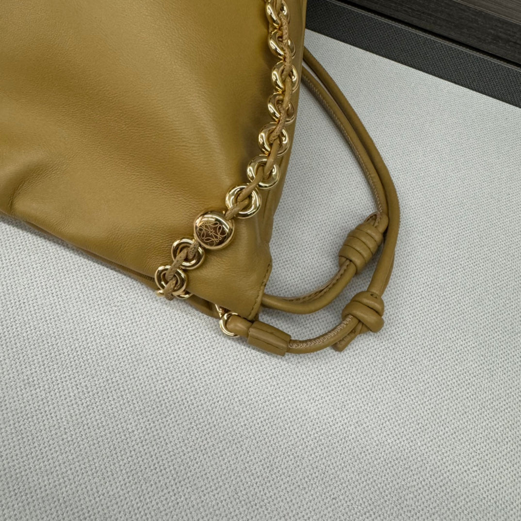 Loewe Flamenco Purse Bucket 32 Gold Lambskin Ghw