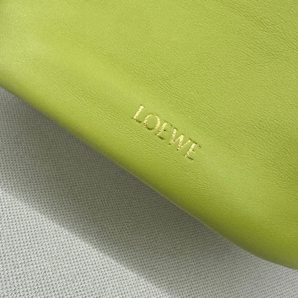 Loewe Flamenco Purse Bucket 32 Lime Lambskin Ghw