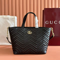 Gucci GG Marmont Large Tote Bag Black Quilted Leather