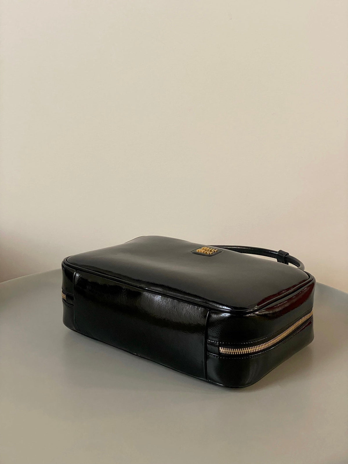 Beau Naplak 34cm Black Patent Leather