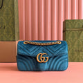 Gucci Marmont Flapbag 26 Deep Teal Velvet