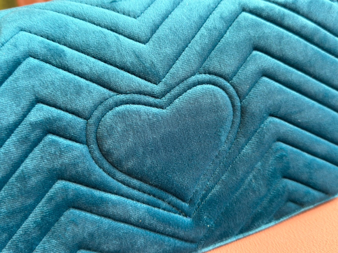 Gucci Marmont Flapbag 26 Deep Teal Velvet