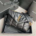 LOULOU MINI 23 BLACK QUILTED GOLD HARDWARE