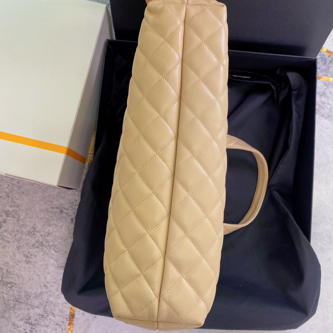 ICARE MAXI 58 SHOPPING BAG BEIGE QUILTED LAMBSKIN