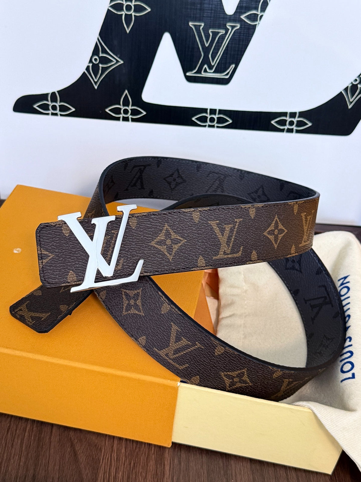 Louis Vuitton LV Initiales 40mm Reversible Belt Monogram Eclipse