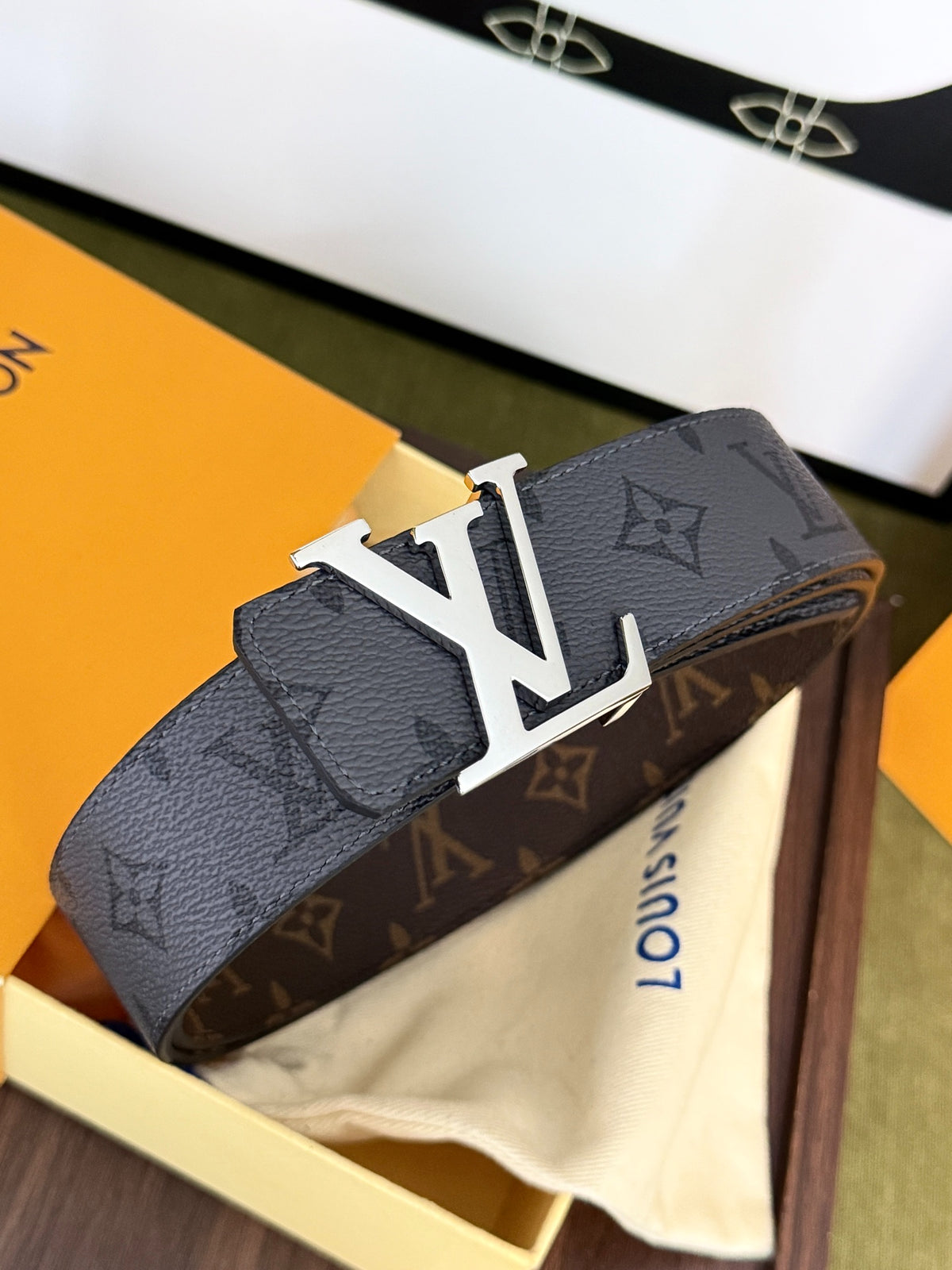 Louis Vuitton LV Initiales 40mm Reversible Belt Monogram Eclipse