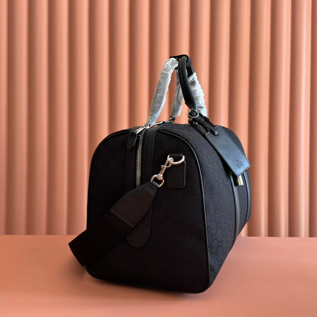 GG FW25 Monogram Medium Duffle Bag Black Fabric
