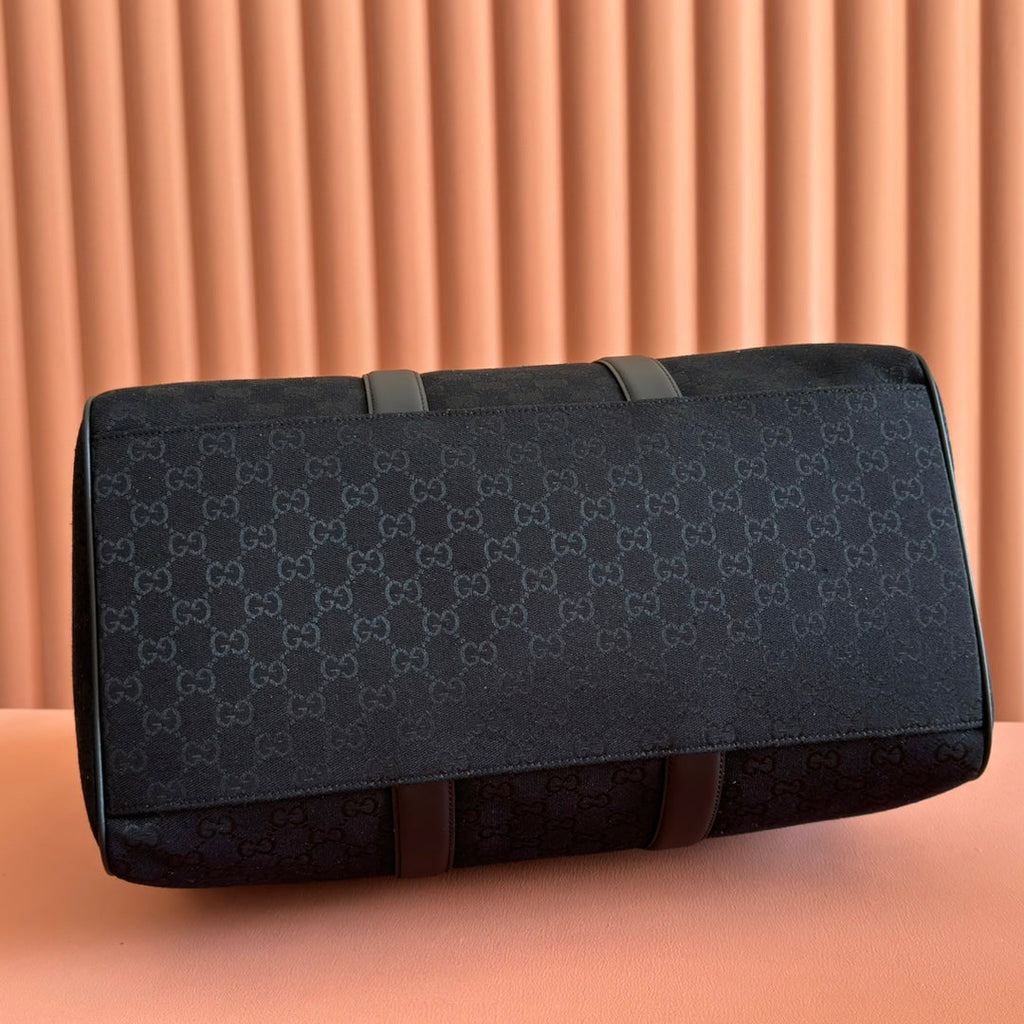 GG FW25 Monogram Medium Duffle Bag Black Fabric