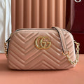 GG 2025 Marmont Bag 24cm Pink Gold Lambskin 273725
