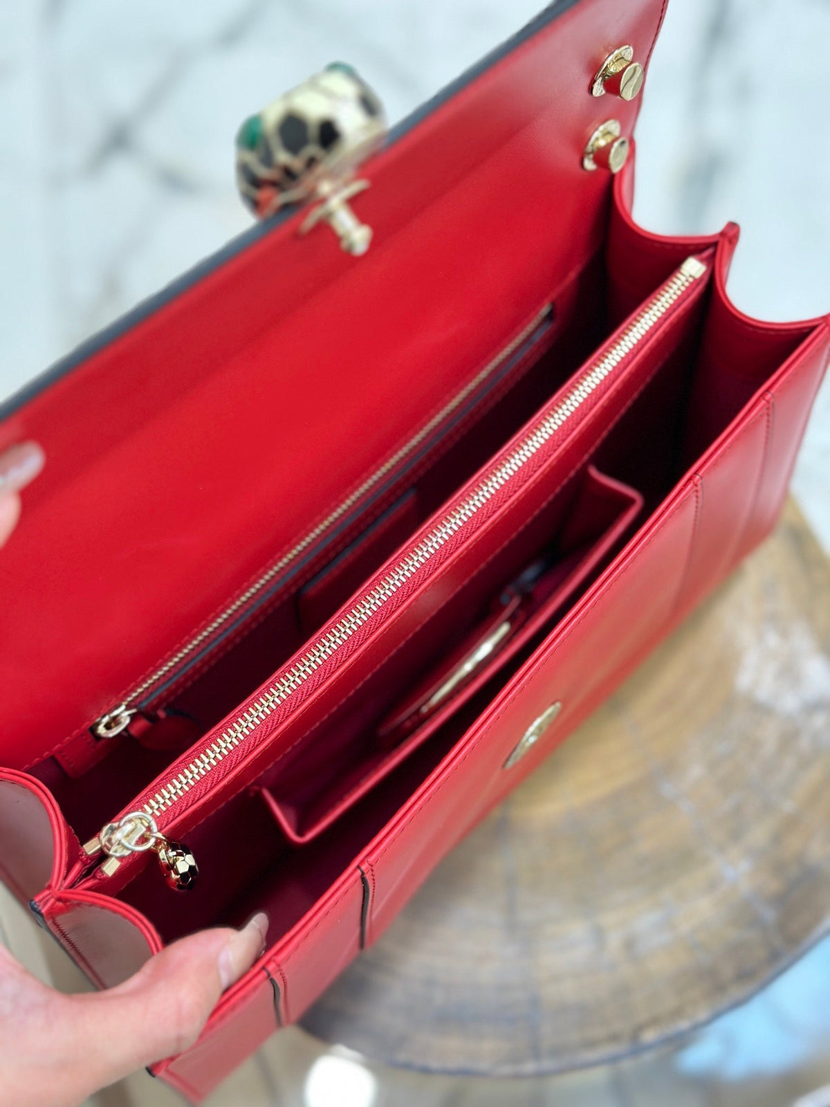 BVL Serpenti Forever Shoulder Bag 28cm Red Calfskin  GHW 188667