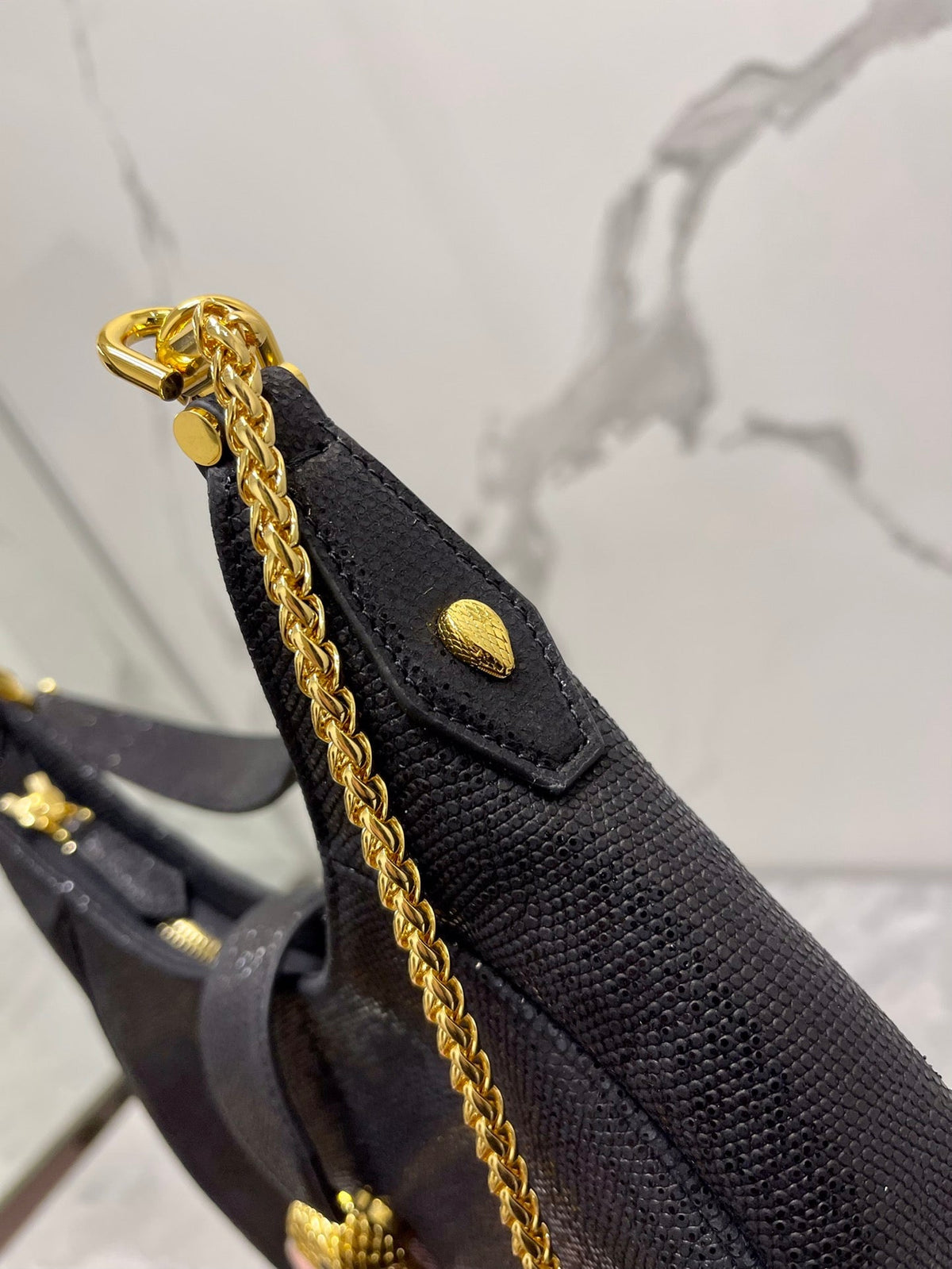 BVL Serpenti Ellipse Crossbody Bag 25cm Black Lambskin GHW 188344