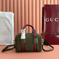 GG 2025 Bag 20cm Green Red Suede Leather 273267
