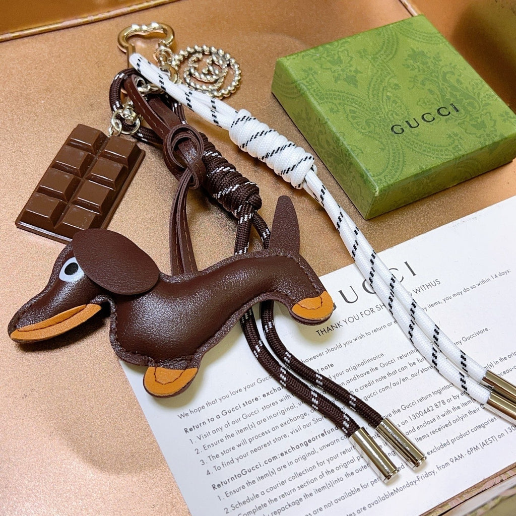 Gucci Brown Dog Charm