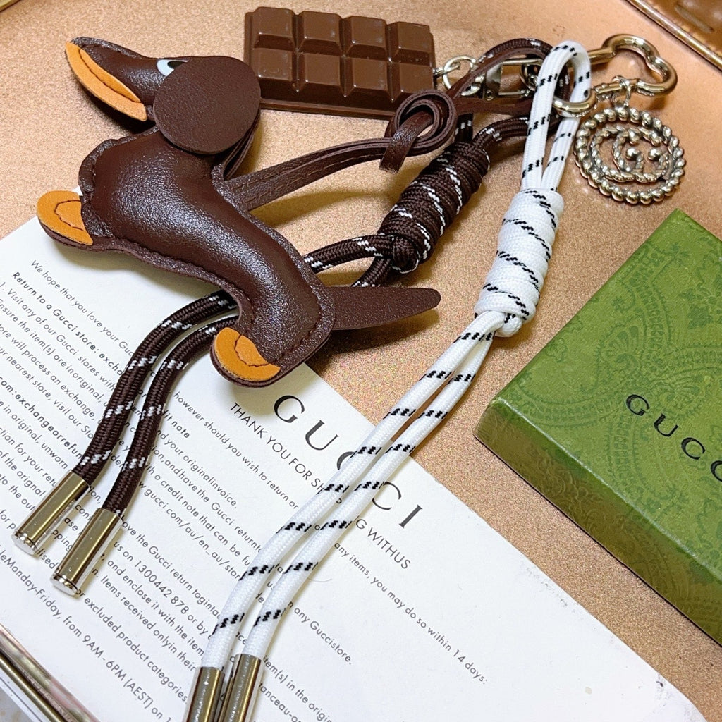 Gucci Brown Dog Charm