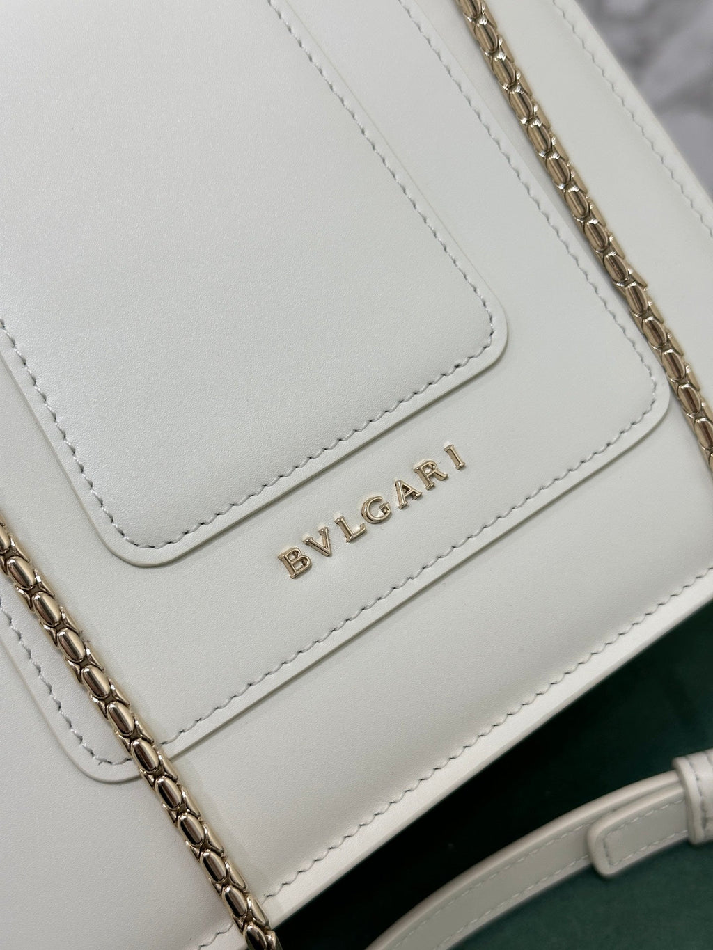 BVL Serpenti Forever Top Handle Bag 18cm White Calfskin GHW 188604