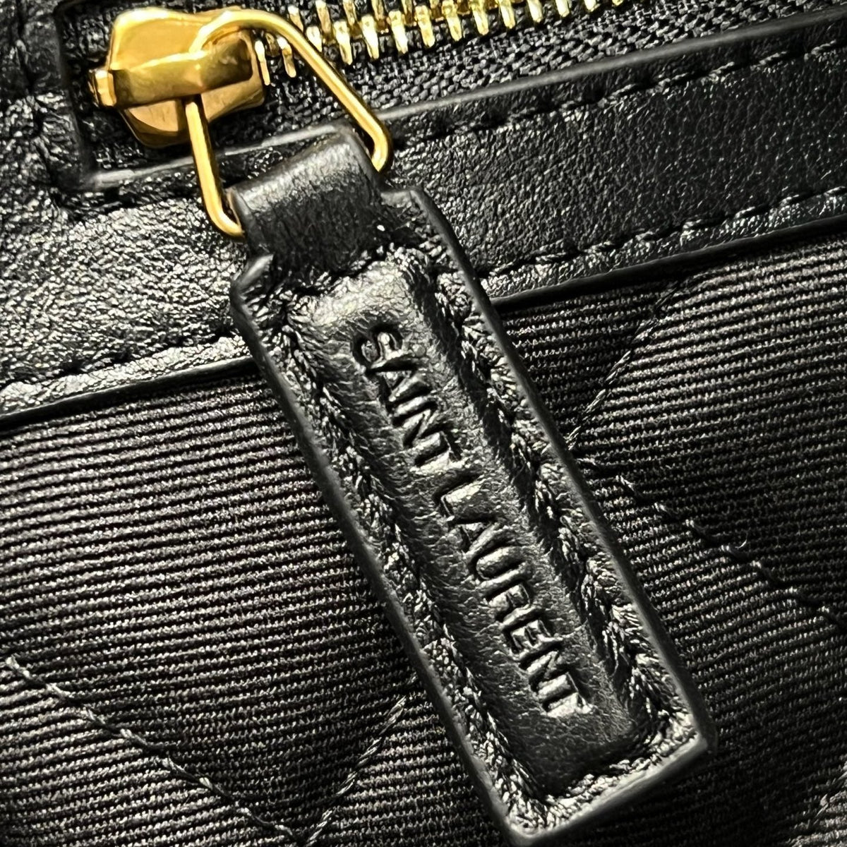 YSL bag 59cm Black Gold Calfskin