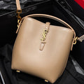 Le 37 Bucket Bag 15cm Beige Gold Cowhide