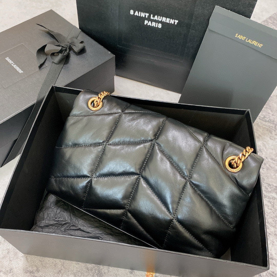 Saint Laurent Small Loulou 29 Shoulder Bag Black Lambskin Ghw