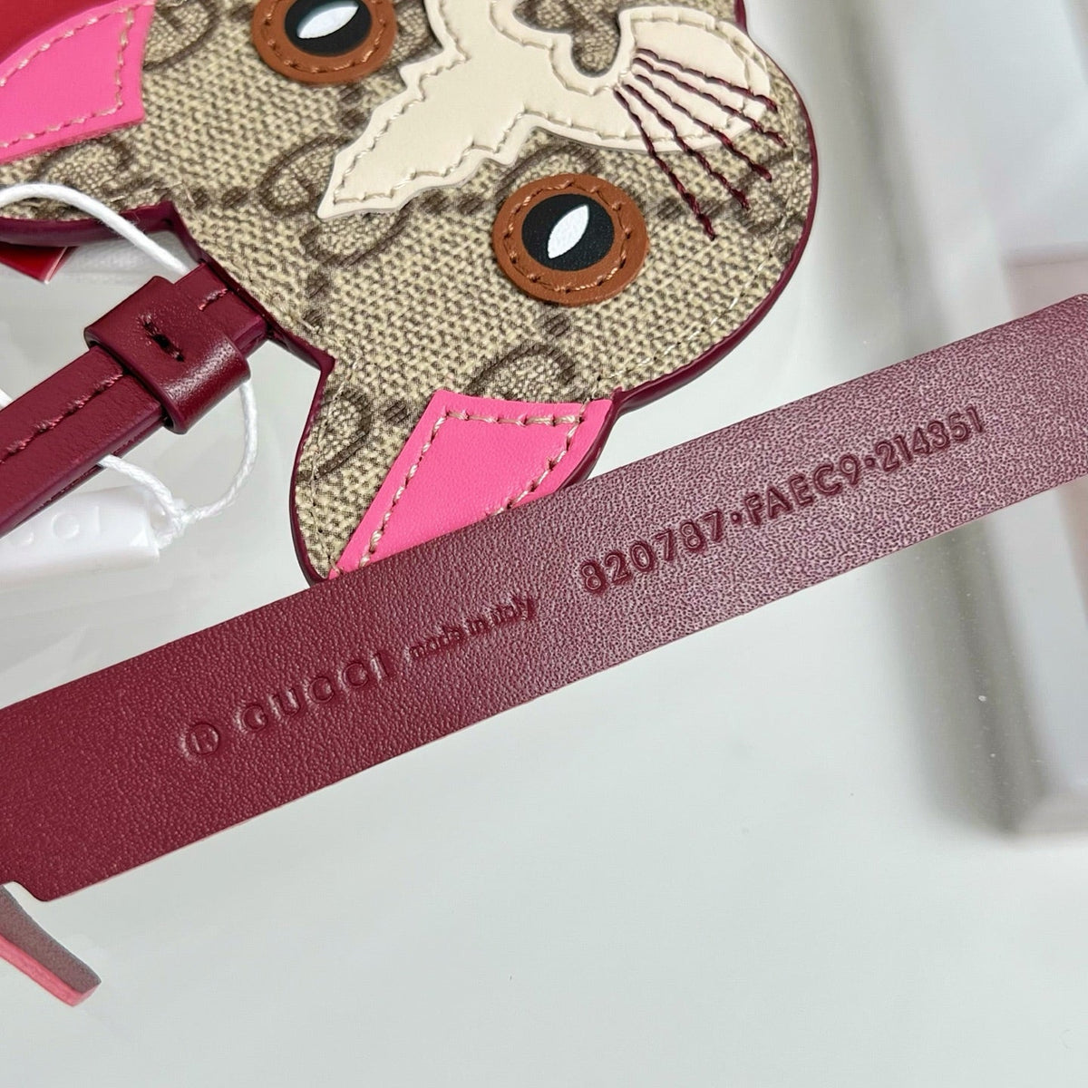 Gucci Etoupe Red Cat Bag Charm